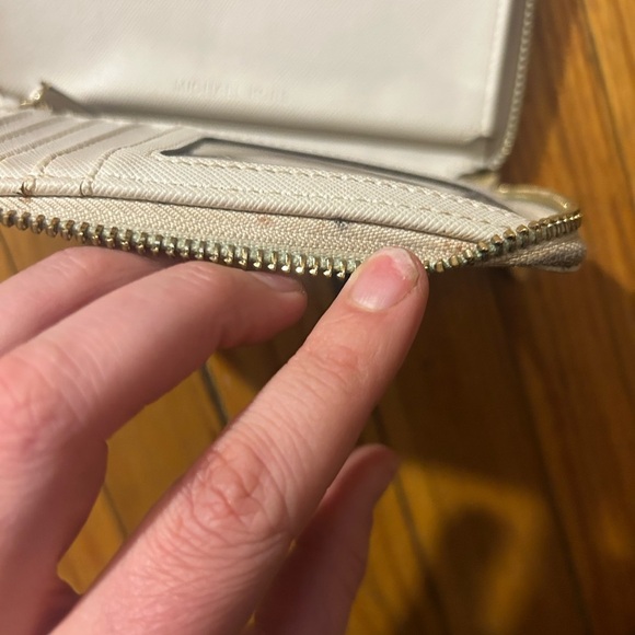 Michael Kors Cream Monogram Wallet with Gold Accents - Picture 9 of 11